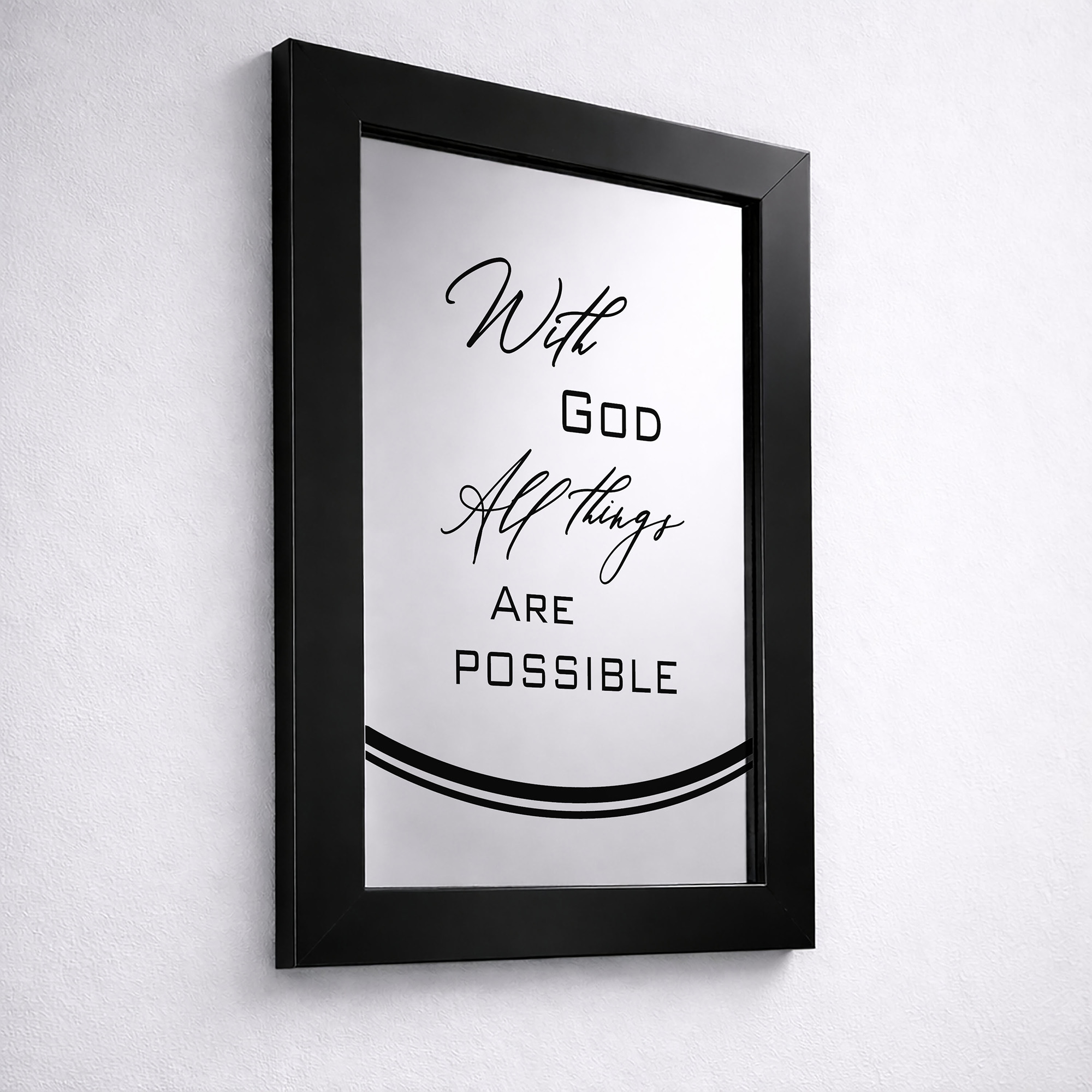 WEBSITE MIRROR BLACK 12 X 18 WITH GOD ALL THINGS 2
