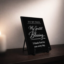 My Greatest Blessing Plaque and Easel Gift Set - Black