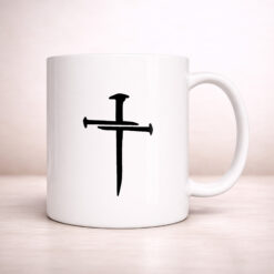 Alternative view of Cross w/Three Nails – 11oz. Ceramic Coffee Mug