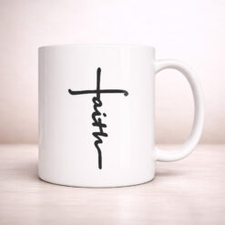 Alternative view of Faith Cross – 11oz. Ceramic Coffee Mug
