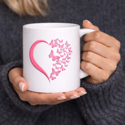 Butterfly Heart – 11oz. Ceramic Coffee Mug