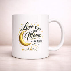 Alternative view of Love You to the Moon and Back – 11oz. Ceramic Coffee Mug