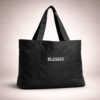 WEBSITE TOTE BLESSED EMBROIDERED ANGLED