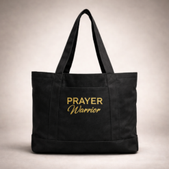 Alternative view of Prayer Warrior Embroidered Canvas Tote Bag