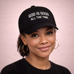 God Is Good Embroidered Baseball Cap | Black