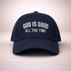 God Is Good Embroidered Baseball Cap | Navy