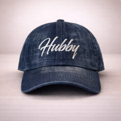 Hubby Embroidered Baseball Cap | Denim