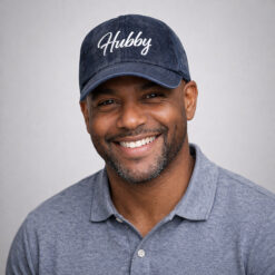 Alternative view of Hubby Embroidered Baseball Cap | Denim