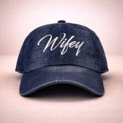 Wifey Embroidered Baseball Cap | Denim