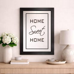 Alternative view of Home Sweet Home — Sandblasted Glass Mirror I Black Frame