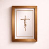 Faith Cross — Sandblasted Glass Mirror I Bronze Frame
