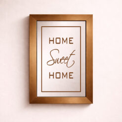 Home Sweet Home — Sandblasted Glass Mirror I Bronze Frame