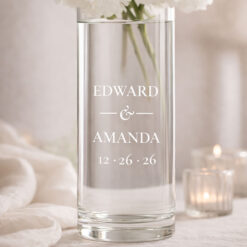 Eternal Vows Personalized Couple Name Glass Vase