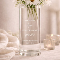 Those We Love Personalized Memorial Glass Vase