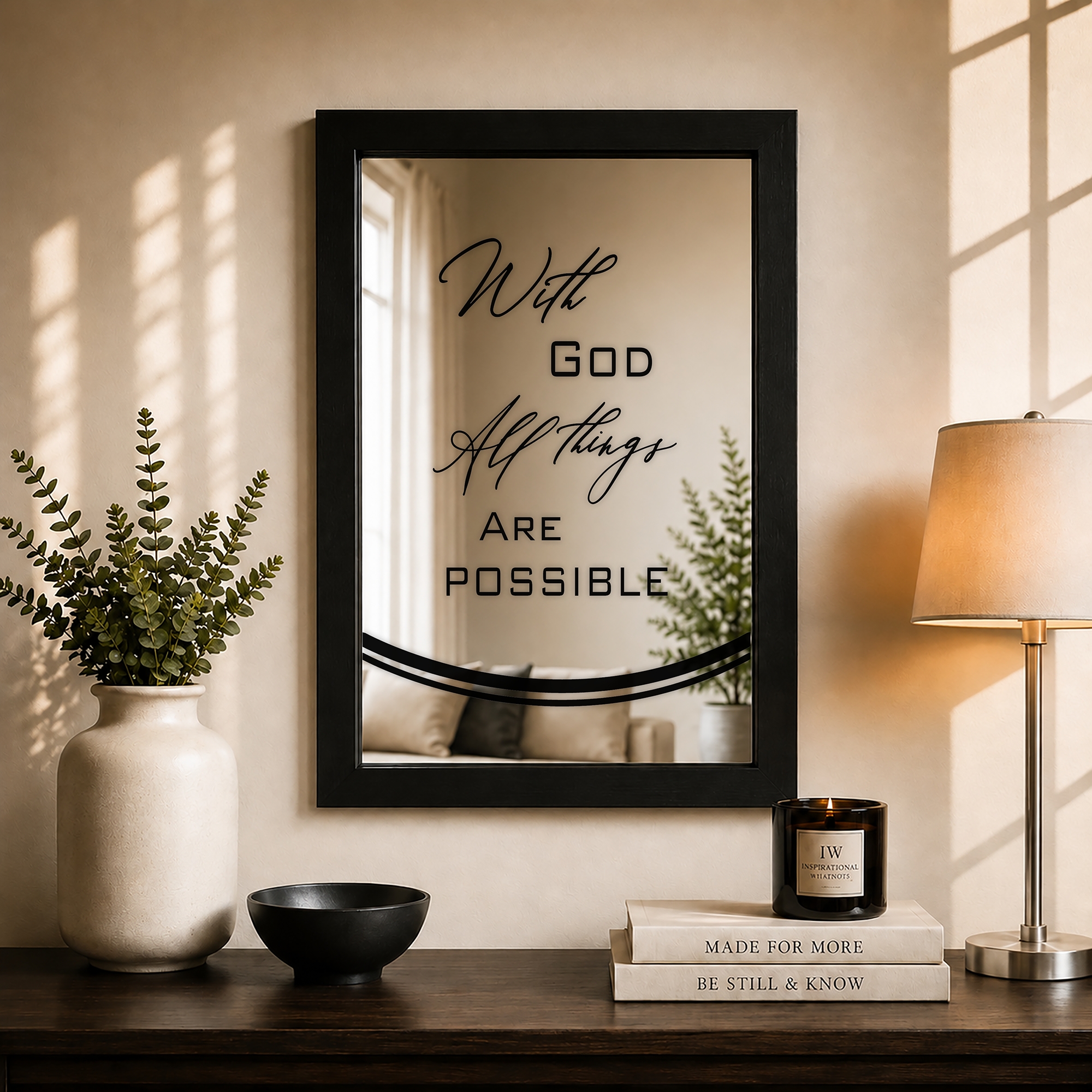 WEBSITE MIRROR 12 X 18 FRONTAL LIFESTYLE BLACK WITH GOD