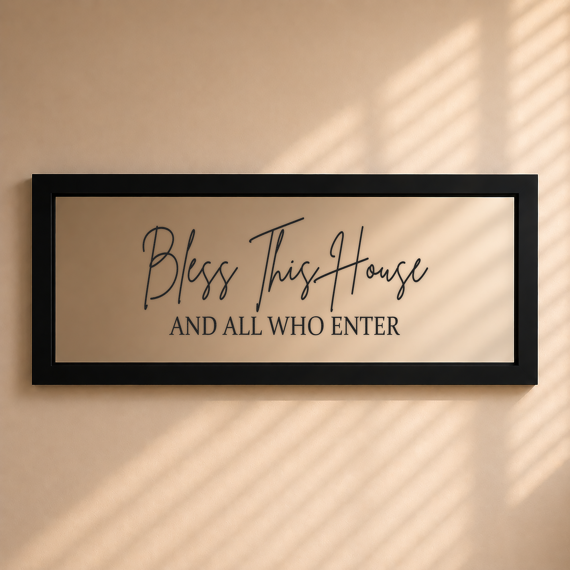 WEBSITE MIRROR 8 X 27 ISO BLACK BLESS THIS HOUSE AND ALL