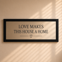 Alternative view of Love Makes This House A Home — Sandblasted Glass Mirror