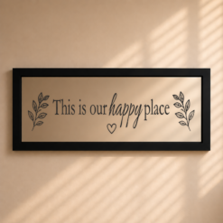 Alternative view of This Is Our Happy Place — Sandblasted Glass Mirror