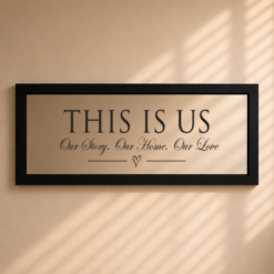 Alternative view of This Is Us — Sandblasted Glass Mirror