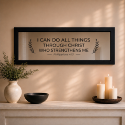 I Can Do All Things Through Christ — Sandblasted Glass Mirror