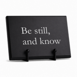 Alternative view of Be Still and Know Plaque and Easel Gift Set - Black
