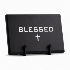 Alternative view of Blessed Cross Plaque and Easel Gift Set - Black