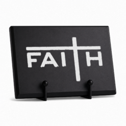 Alternative view of Faith Plaque and Easel Gift Set - Black