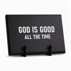 Alternative view of God Is Good Plaque and Easel Gift Set - Black