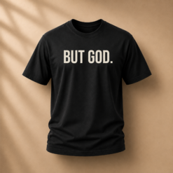 Alternative view of But God Unisex Graphic T-Shirt Front & Back Print