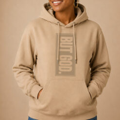 Alternative view of But God | Vertical Stack Hoodie