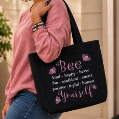 Alternative view of Bee Yourself Inspirational Canvas Tote
