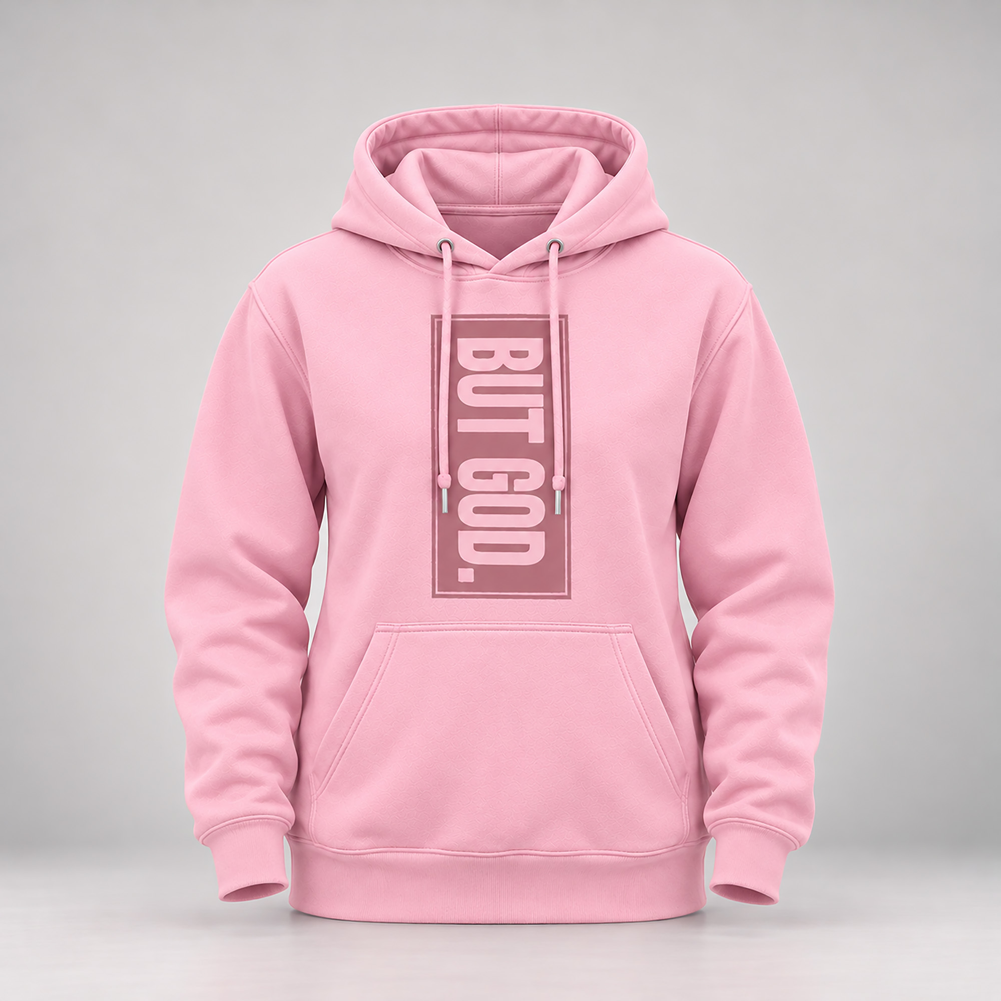 WEBSITE HOODIE BUT GOD NEW LT PINK FRONT