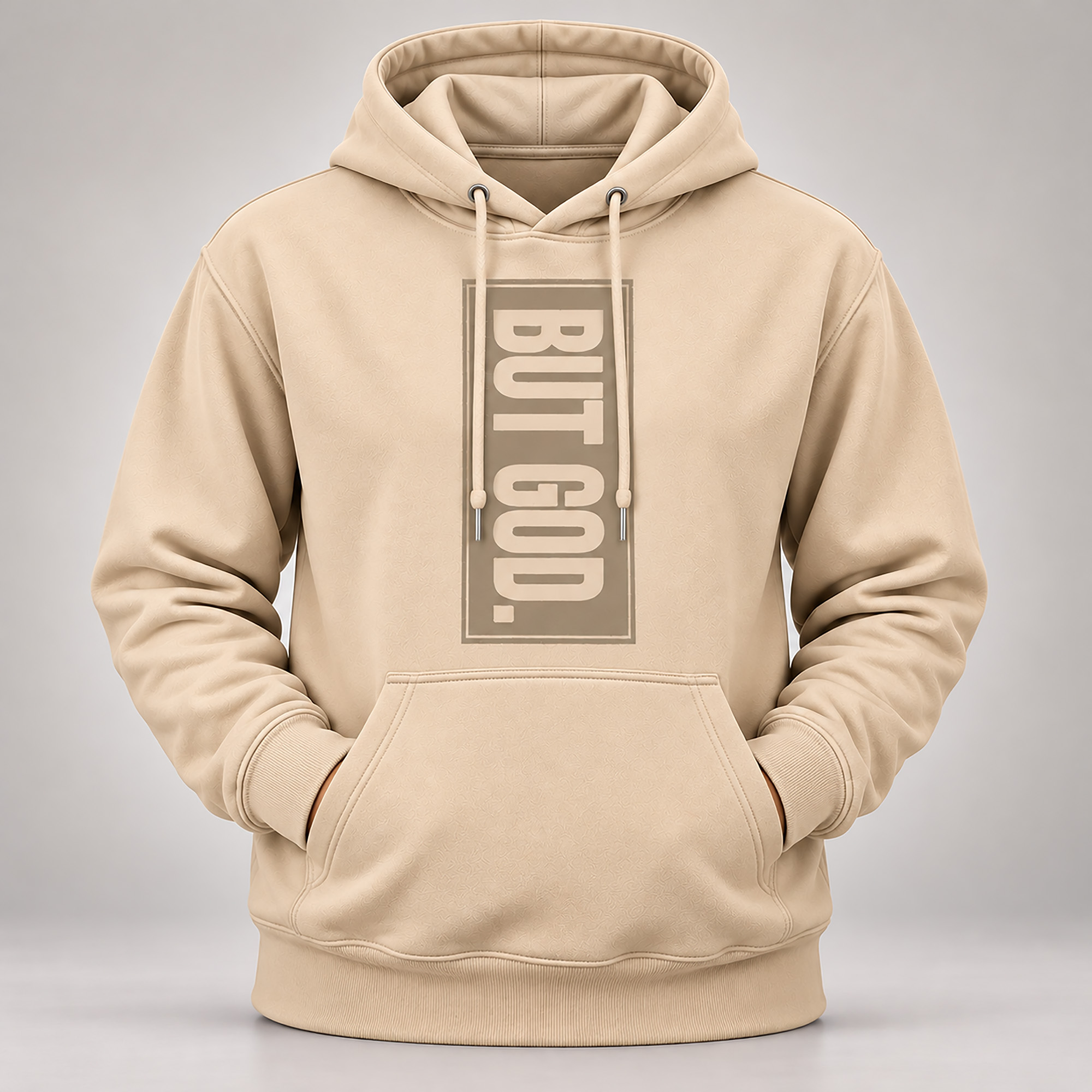 WEBSITE HOODIE BUT GOD NEW SAND FRONT POUCH