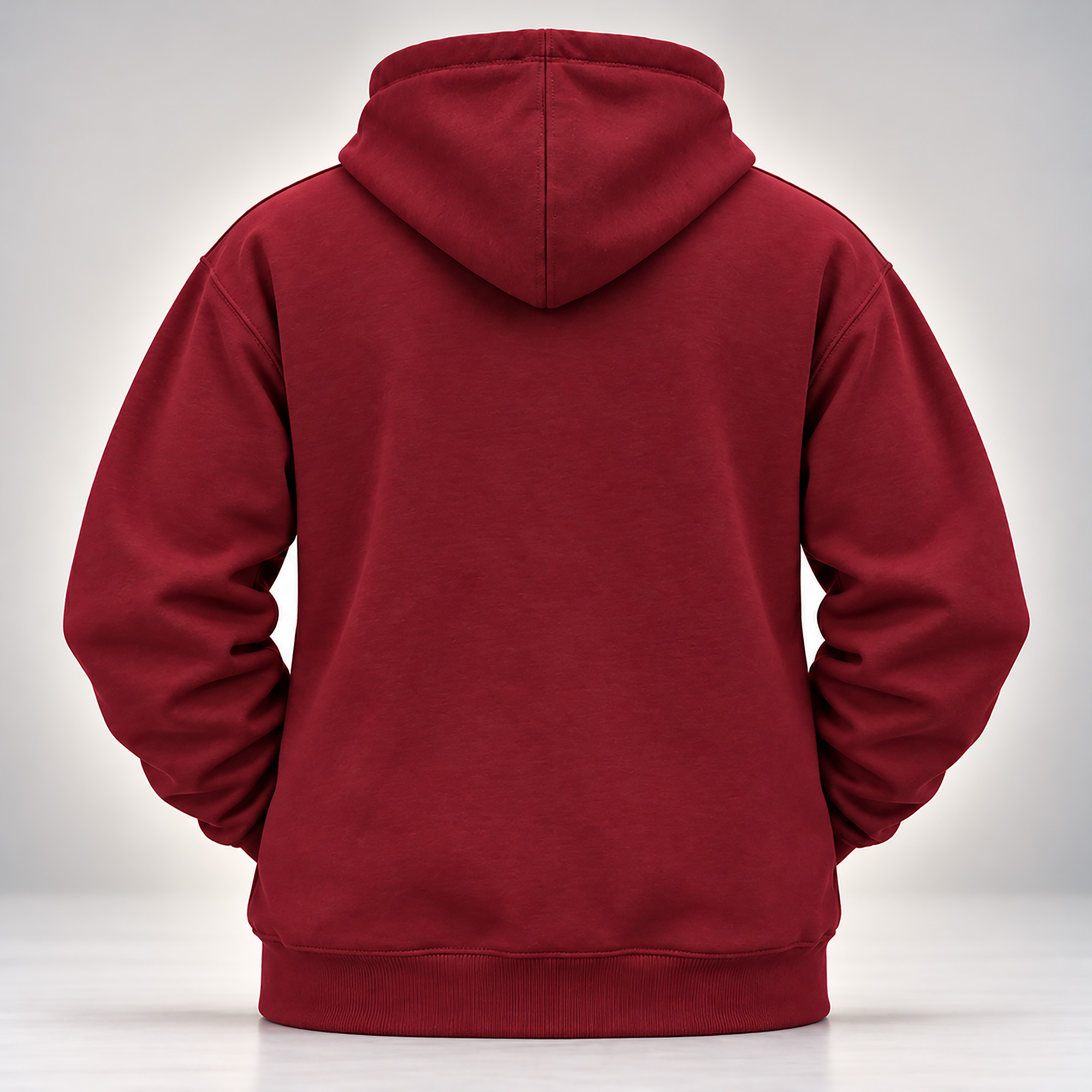 WEBSITE HOODIE FAITH MAROON BACK POUCH