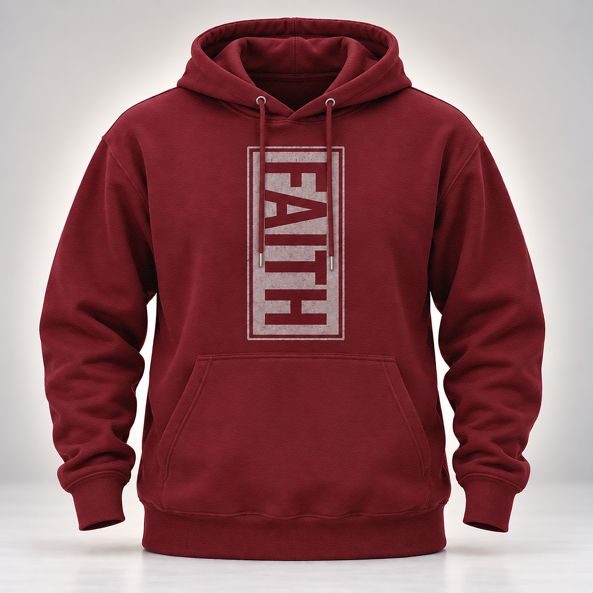 WEBSITE HOODIE FAITH MAROON FRONT