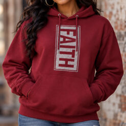 Faith Unisex Pullover Hoodie – Maroon