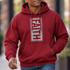 Alternative view of Faith Unisex Pullover Hoodie – Maroon