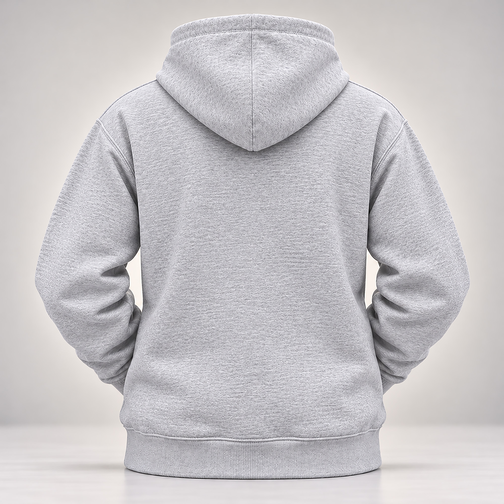 WEBSITE HOODIE PRAY TRUST REPEAT GREY-NAVY BACK POUCH