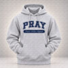 WEBSITE HOODIE PRAY TRUST REPEAT GREY-NAVY FRONT POUCH
