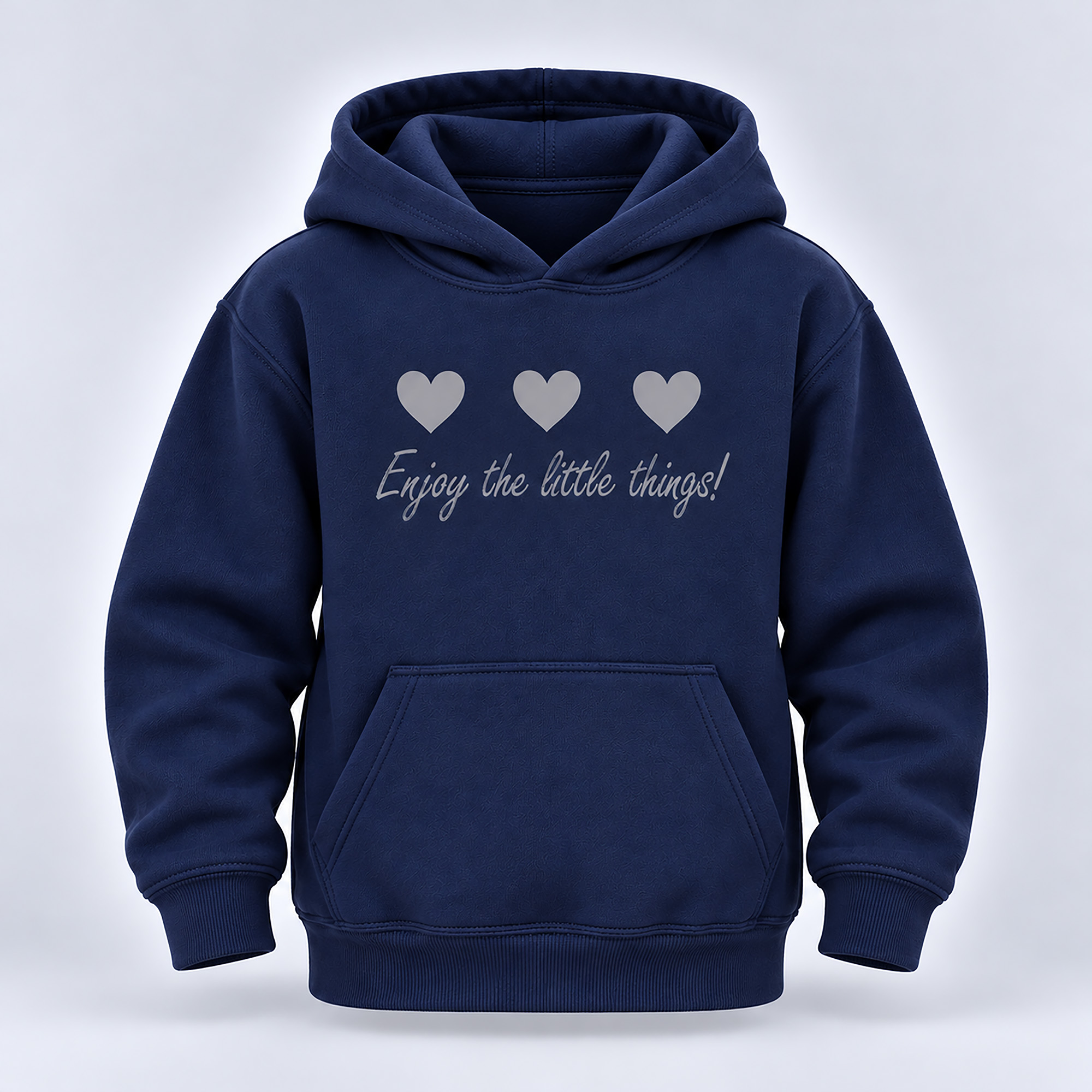 WEBSITE HOODY ENJOY THE LITTLE THINGS NAVY FRONT