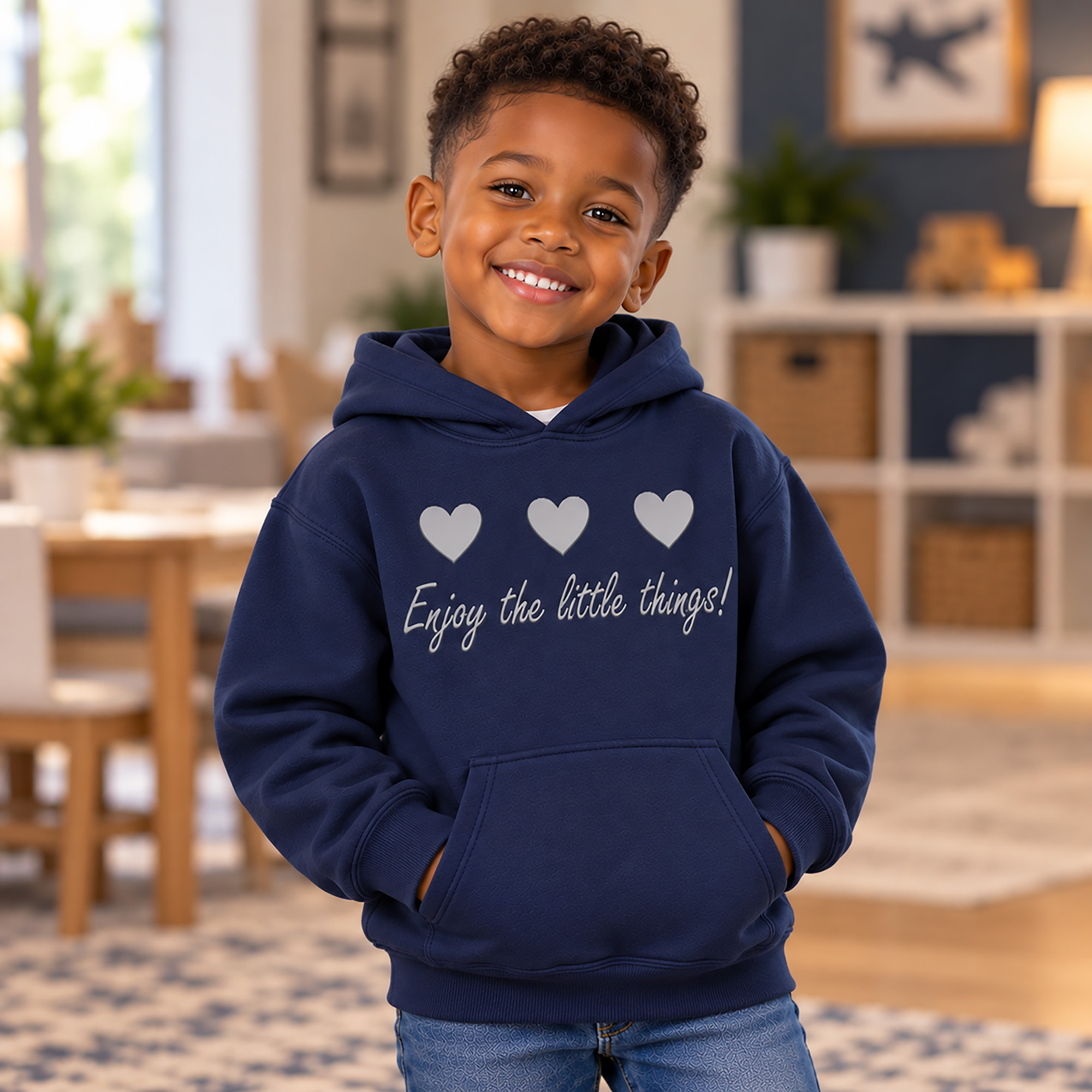 WEBSITE HOODY ENJOY THE LITTLE THINGS NAVY LIFESTYLE BOY