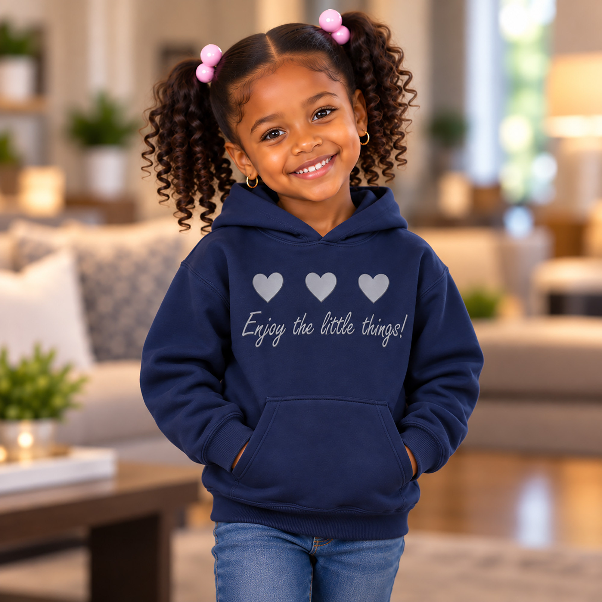 WEBSITE HOODY ENJOY THE LITTLE THINGS NAVY LIFESTYLE GIRL