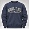 WEBSITE SWEATSHIRT GIRL DAD PROUDLY OUTNUMBERED HEATHER NAVY FRONT