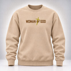 Alternative view of Woman of God Printed Crewneck Sweatshirt – Sand